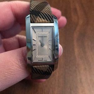 Authentic Burberry Beige Stainless Steel Watch
